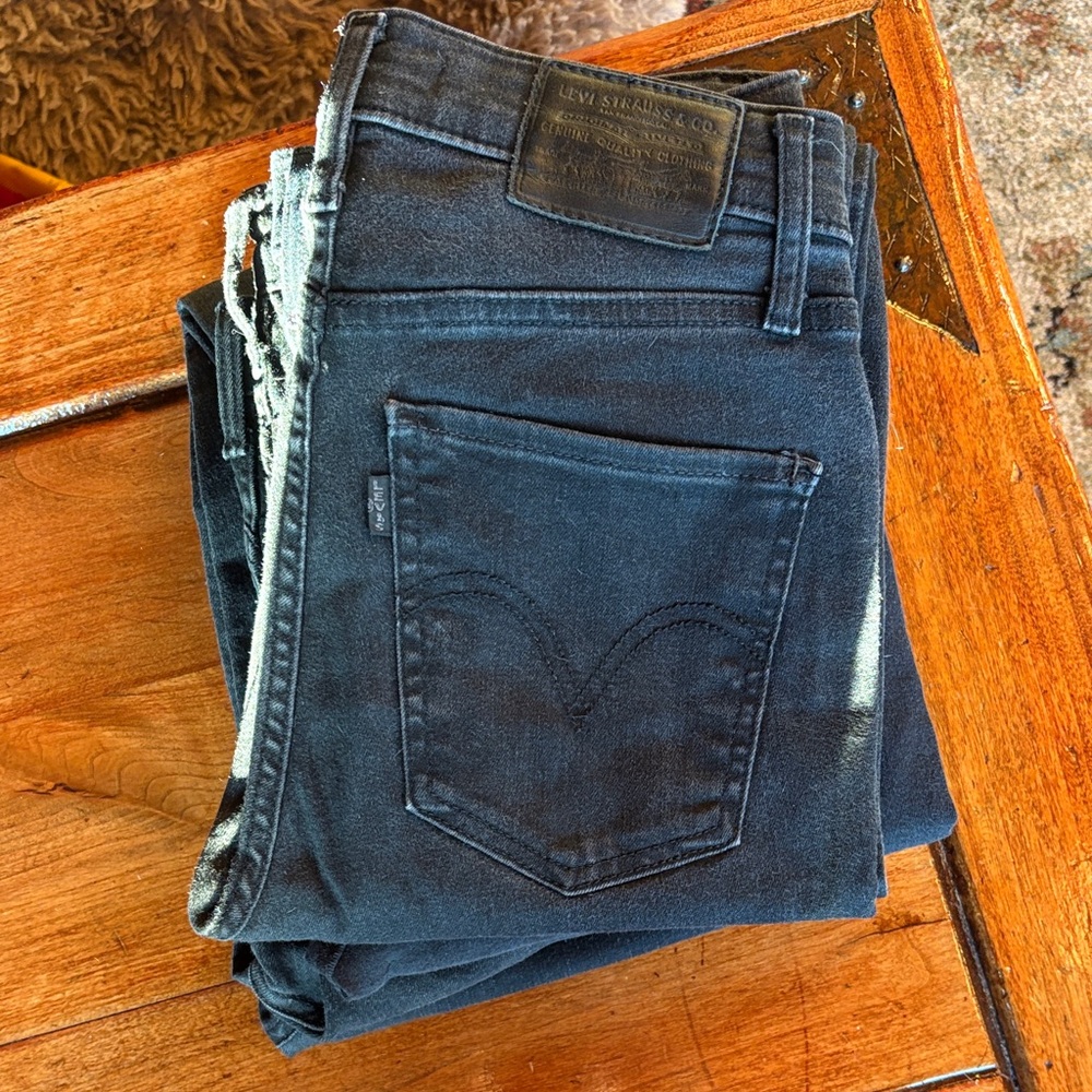 4 pair Levi's Black/Dark Slim Skinny High Rise Jeans Size 26-28